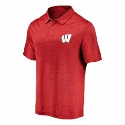 Promo 🥰 College 👚 Shirts Fanatics Wisconsin Badgers Striated Polo ❤️