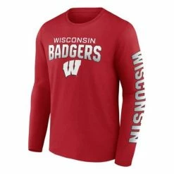 Hot Sale 💯 College 👚 Shirts Fanatics Wisconsin Badgers Anyone Long Sleeve 👚 Shirt 🌟