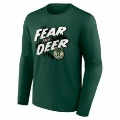 Brand new ⭐ NBA 👕 Shirts Fanatics Milwaukee Bucks Tip Off Long Sleeve 👕 Shirt ✔️