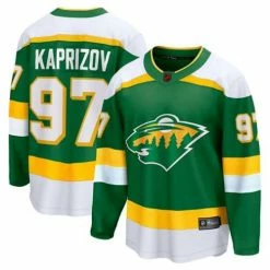 Best Pirce 🎉 NHL Jerseys Fanatics Minnesota Wild Kirill Kaprizov #97 2022 Reverse Retro Jersey 😉