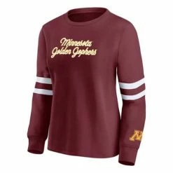 Cheapest β College Hoodies & Sweatshirts Fanatics π© Women's Minnesota Golden Gophers Sleeve Strip Crewneck Sweatshirt β¨