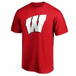 Cheapest ๐คฉ College ๐ Shirts Fanatics Wisconsin Badgers Logo T-Shirt ๐
