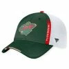 Best deal 🌟 NHL Hats & Caps Fanatics Minnesota Wild 2022 NHL Draft Trucker Hat ⭐
