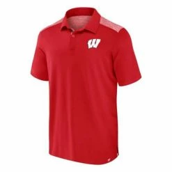 Deals ๐งจ College ๐ Shirts Fanatics Wisconsin Badgers Iconic Brush Polo ๐