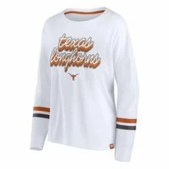Cheap ๐ College ๐ Shirts Fanatics ๐ฉ Women's Texas Longhorns Iconic Strip Long Sleeve ๐ Shirt ๐ฏ