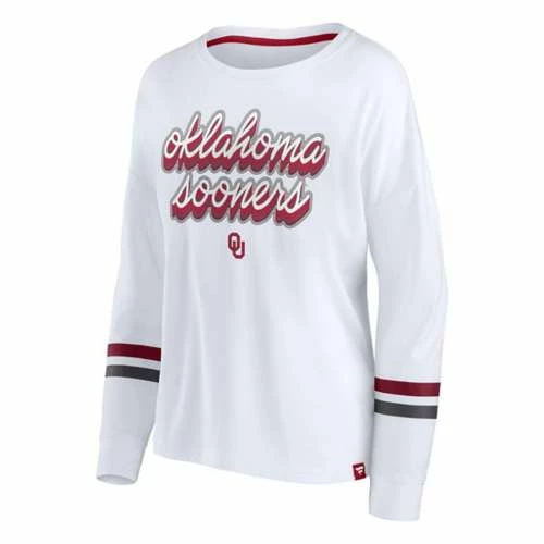 Wholesale π College π Shirts Fanatics π© Women's Oklahoma Sooners Iconic Strip Long Sleeve π Shirt β¨ 3 Wholesale π College π Shirts Fanatics π© Women's Oklahoma Sooners Iconic Strip Long Sleeve π Shirt β¨
