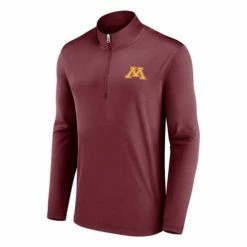 Brand new ✔️ College 👕 Shirts Fanatics Minnesota Golden Gophers Team Poly 1/4 Zip Top ⭐