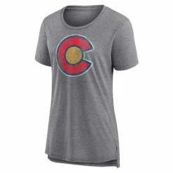 Promo ✔️ NHL 👚 Shirts Fanatics 👩 Women's Colorado Avalanche 2022 Reverse Retro Tri T-Shirt 👏