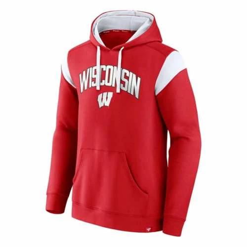 Budget ⭐ College Hoodies & Sweatshirts Fanatics Wisconsin Badgers Iconic Colorblock Hoodie ⌛ 3 Budget ⭐ College Hoodies & Sweatshirts Fanatics Wisconsin Badgers Iconic Colorblock Hoodie ⌛