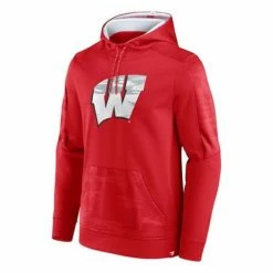 Cheapest ⌛ College Hoodies & Sweatshirts Fanatics Wisconsin Badgers Defender Hoodie ⌛